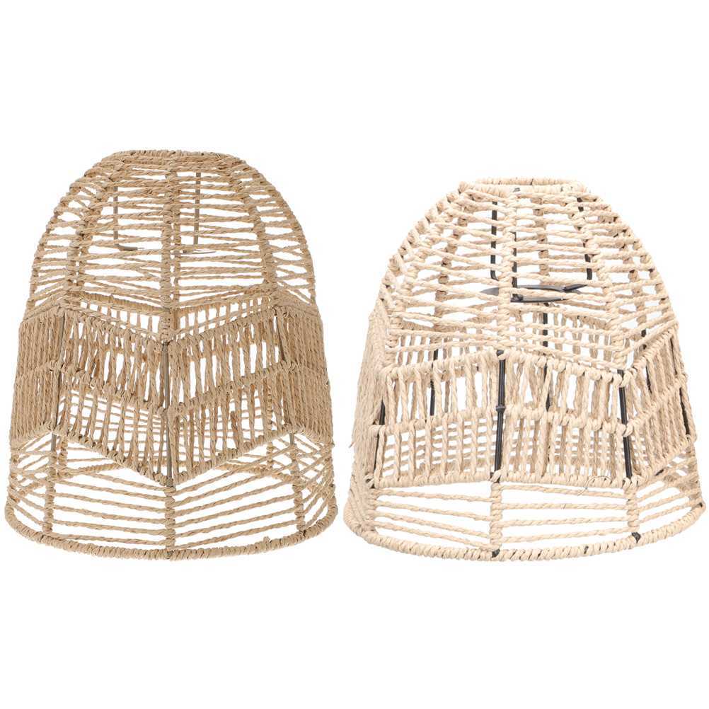 

Lights Shade Lamp Light Rattan Cover Chandelier Wicker Pendantshades Ceiling Lampshade Covers Farmhouse Rustic Chinese Seagrass Bulb 1212