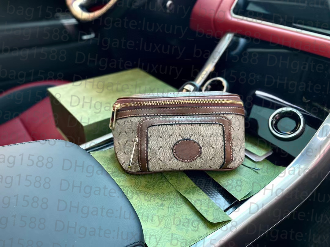 

Fashion 5A Women Bag Waist Bag Large Capacity Cowhide LOGO Zipper Opened Designer Vintage Chest Bag Original Hardware Satchel, Brown