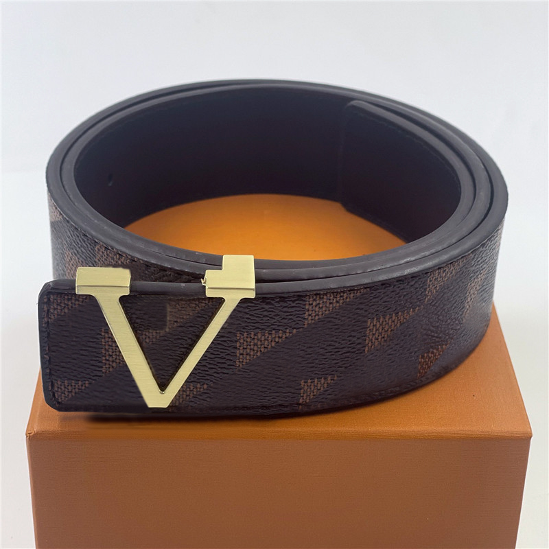 

Belts Designer Belt Fashion luxury plaid presbyopia striped leather men's and women's belts 3.8cm wide with box AAA, Yellow