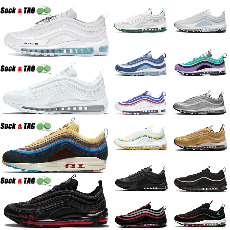 

OG 97 97s men women running shoes Sean Wotherspoon triple black white MSCHF Jesus Reflective Bred UNDEFEATED mens outdoor sports trainers sneakers eur 36-45, Intersport #26