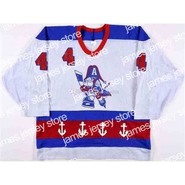 

College Hockey Wears Nik1 2020 Ian Kidd Milwaukee Admirals Game Worn Hockey Jersey Embroidery Stitched Customize any number and name Jerseys, White