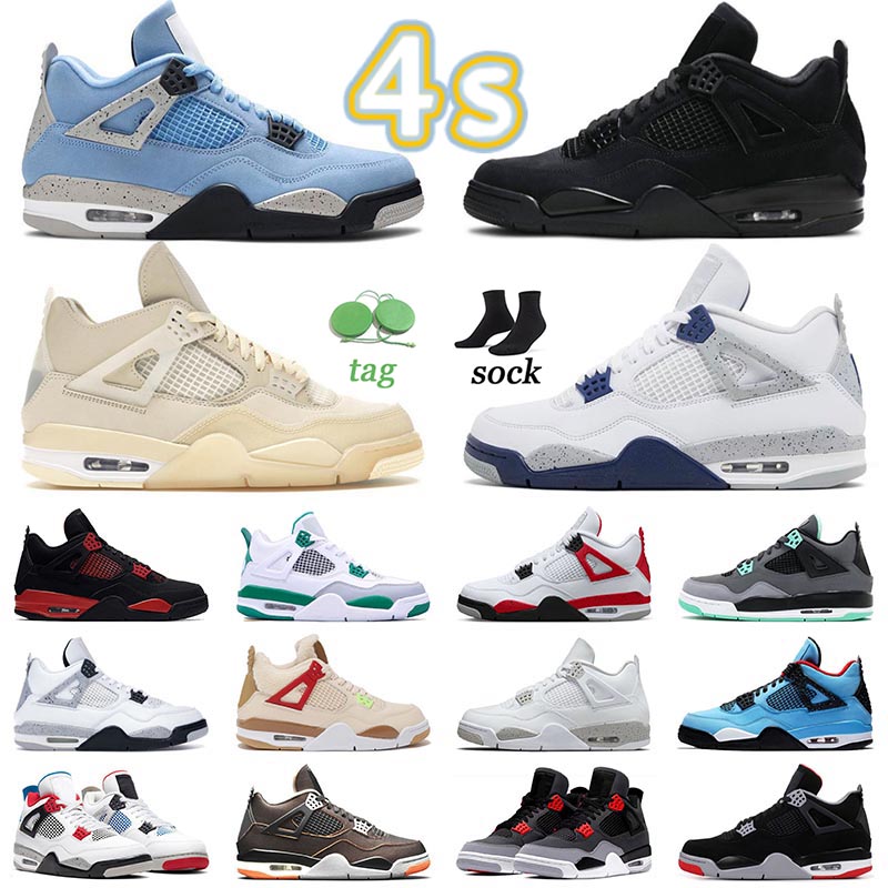 

luxury jumpman 4s basketball shoes J4 OW-Sail New Black Cat Midnight Navy University Blue Ts Blue Starfish What The Infrared New Bred sneaker trainer mens womens, J02 36-39 wild things