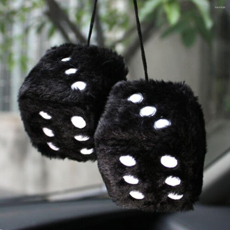 

Interior Decorations Cotton Nylon Dice Plush Pendant Ornament Hang Dangle