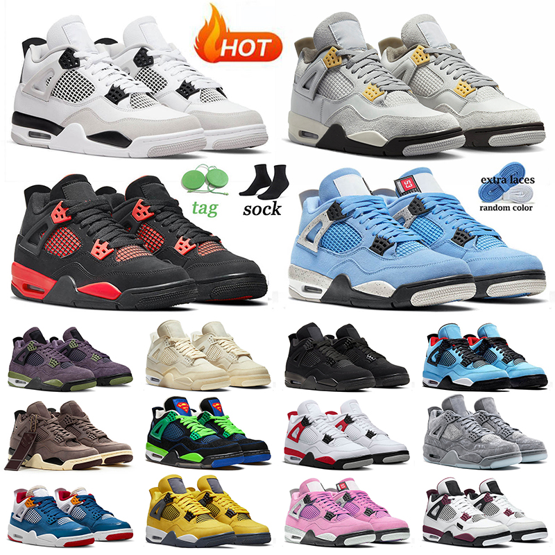 

Jumpman 4s 4 Basketball Shoes Military Black Cat Photon Dust Red Thunder University Blue Canyon Purple Sail Kaws Grey Lightning Messy Room, A36 infrared 40-47