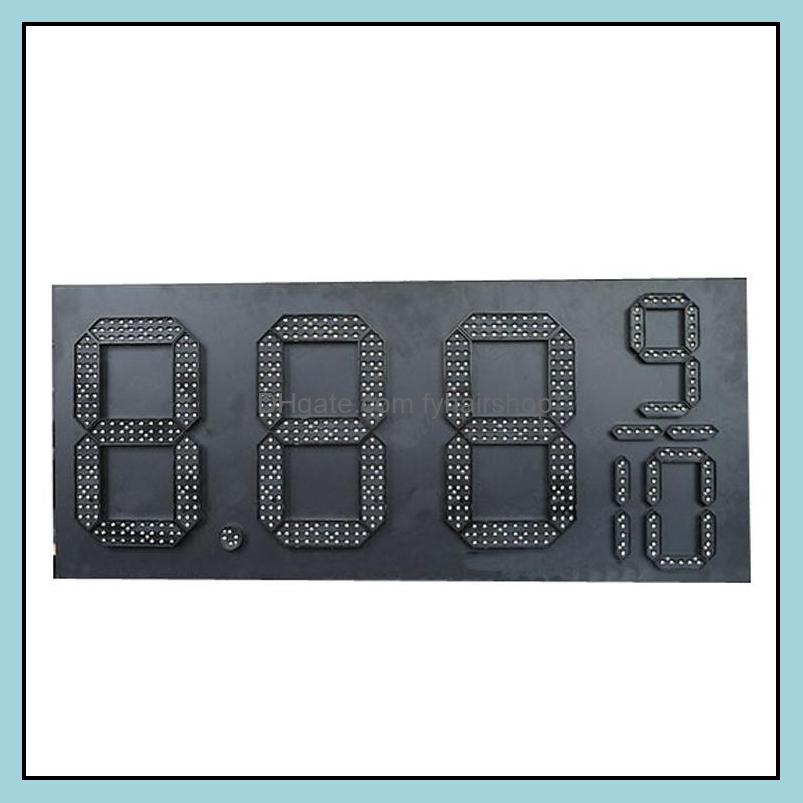 8889/10 front access red color 12 inch outdoor high brightness waterproof 7 segment digital number led gas/oil price sign board