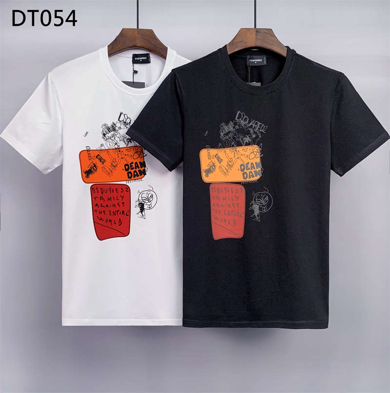 

2022 23ss Summer New D2 White T-Shirts tees Luxury Designer Dsquare O-Neck Short Sleeve Men's Clothing dsquared2 2#DT054