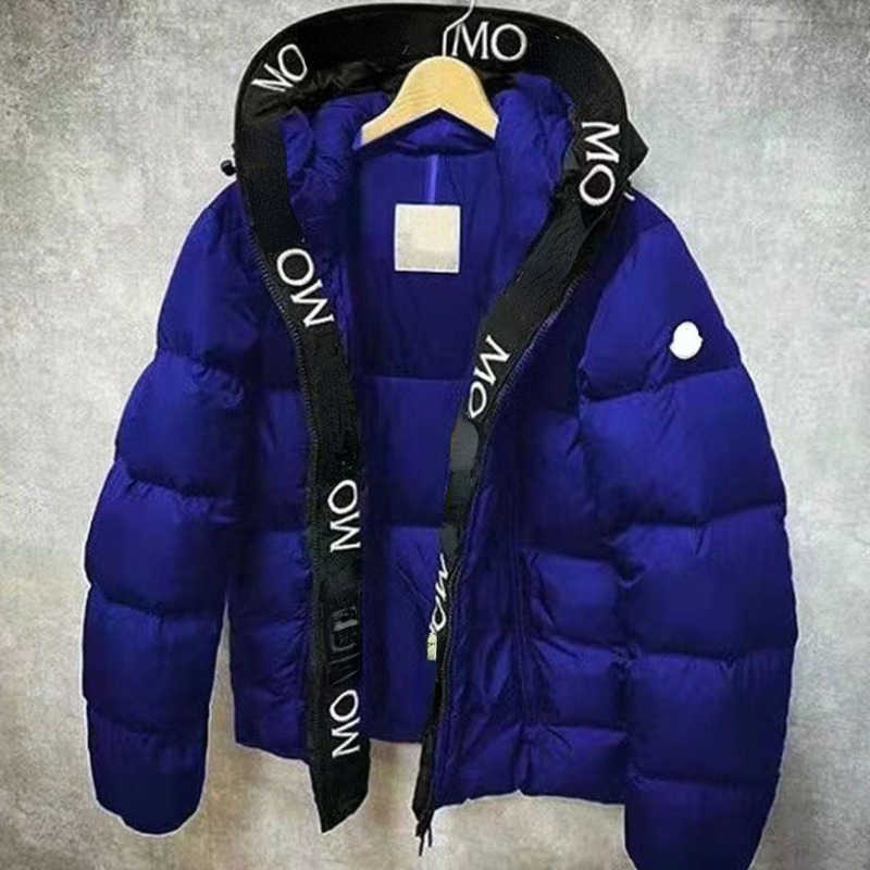 

Winter down jacket mens parka classic armband embroidered hooded cardigan coats designer jackets men women warm Down coat 4xl 5xlCA9XYNAE, Blue