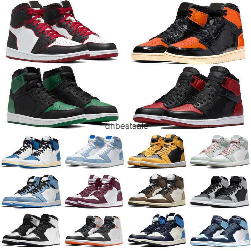 

Original Bordeaux 1s High Og Basketball Shoes Men Women Jumpman 1 Military Blue Prototype Hyper Royal Pollen Dark Mocha Mens Traine Jordon, #20