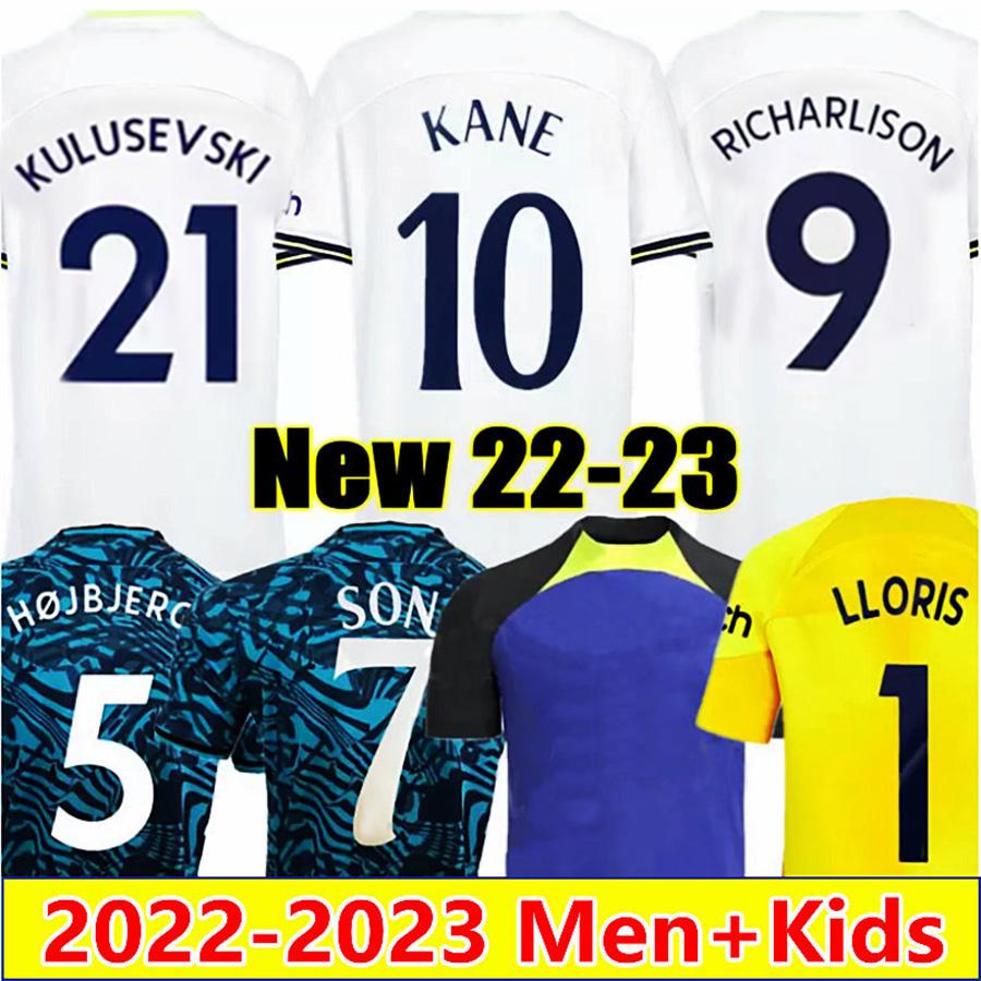 

22 23 KANE SON RICHARLISON PERISIC Soccer Jerseys fans player KULUSEVSKI SPENCE SARR 2022 2023 LUCAS ROMERO Football shirt LENGLET BENTANCUR DAVIES Men kids set, Fans 22-23 home +patch2
