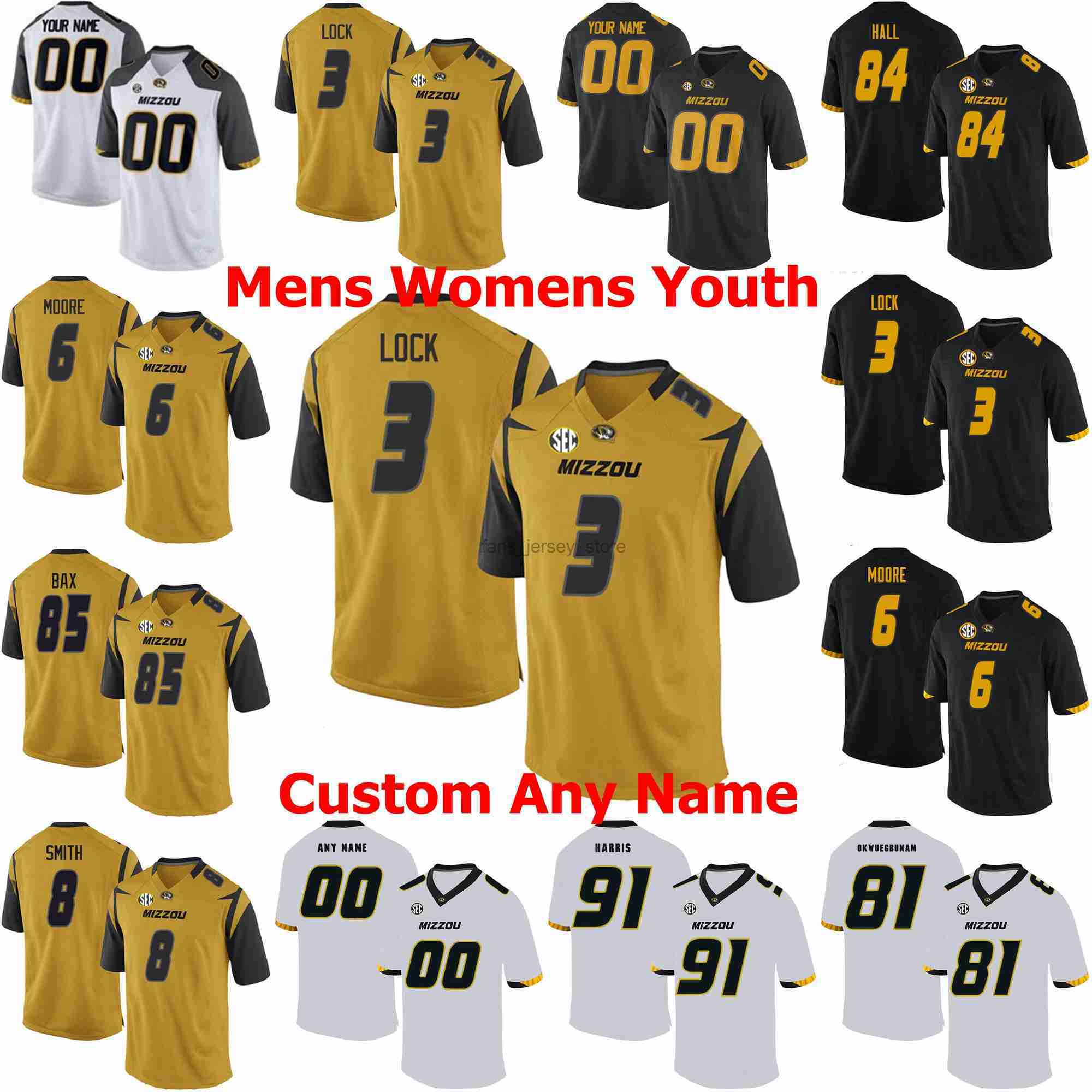 

NCAA Mizzou Missouri Tigers College Football Jerseys Ish Witter Jersey Terry Beckner Jr. Blaine Gabbert Brock Olivo Charles Harris Custom Stitche, Mens white