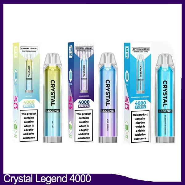 

Crystal Bars Legend 4000 Puffs Disposable Vape Pen 2% Without Sky Ski Ske Logo 1500mAh Battery Vaporizer Stick Vapor Kit Pre Filled