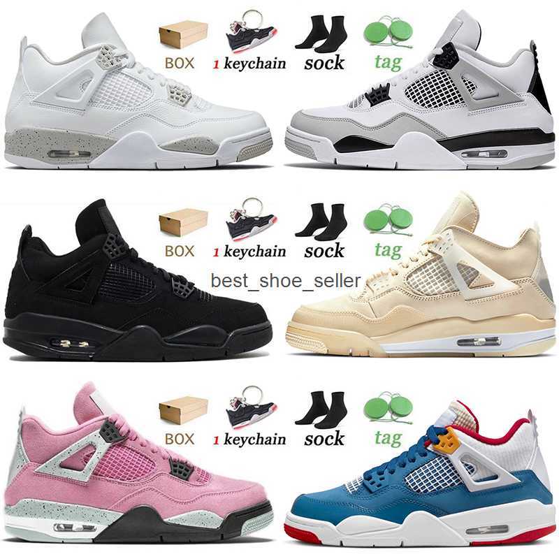 

Men 4s High Jorden Basketball Shoes Jordens Jumpman 4 J4 Messy Room Black Cat Sneakers Size 47, Color#19 midnight navy 36-47