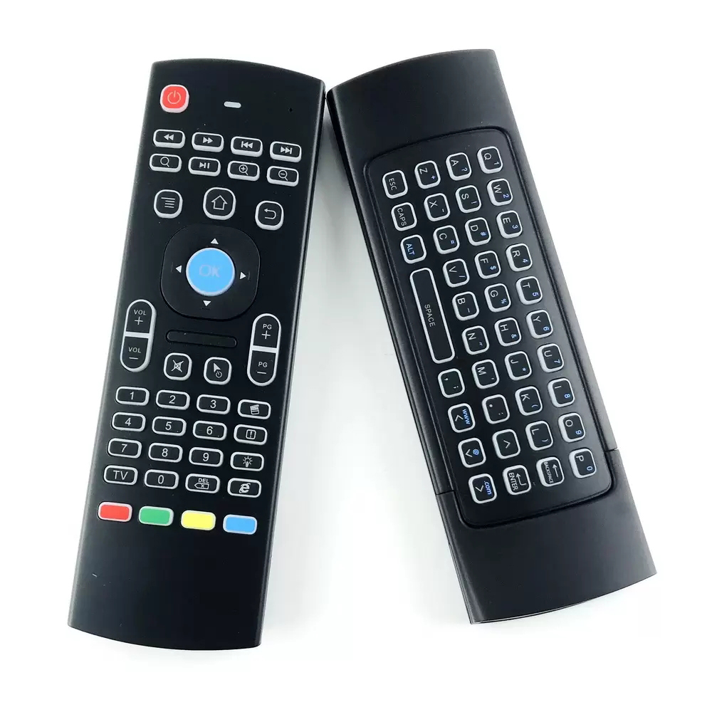 

X8 Backlight MX3 Keyboard With IR Learning Qwerty 2.4G Wireless Remote Control 6Axis Fly Air Mouse Gampad For Android TV Box i8