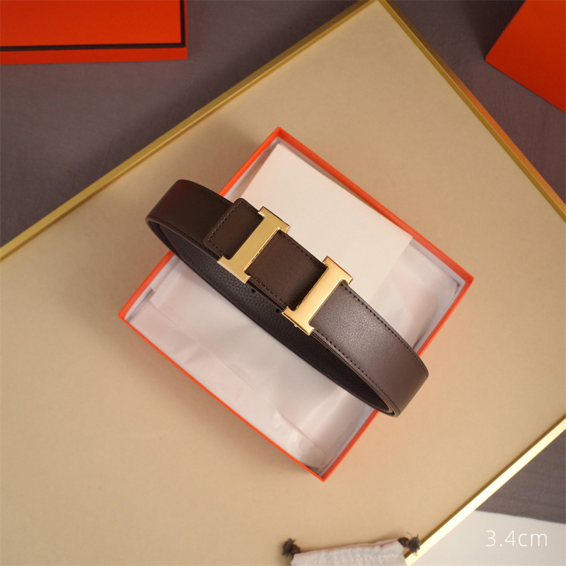 

Designer Man Belt Women Luxury Belt Triomphe COW LEATHER Kelly Belts Width 3.4cm Brand Men Waistband, No box