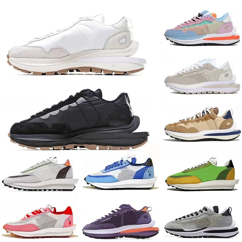 

waffle VaporWaffle mens running shoes pegasus fragment Undercover LDWaffle ld Pure Platinum white Black Gum Nylon men women trainers sports sneakers, 6#