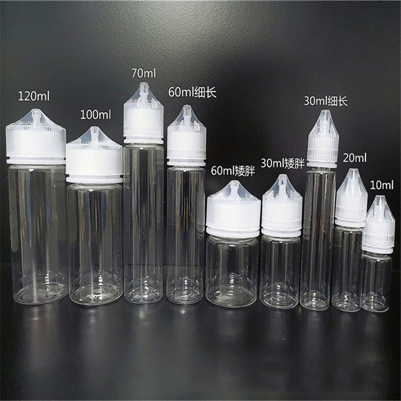 

Chubby Gorilla Bottle Pen PET Unicorn Plastic Bottles 10ml 15ml 30ml 50ml 60ml 100ml 120ml With CRC Tamper Evident Caps E Liquid Vape Juice.