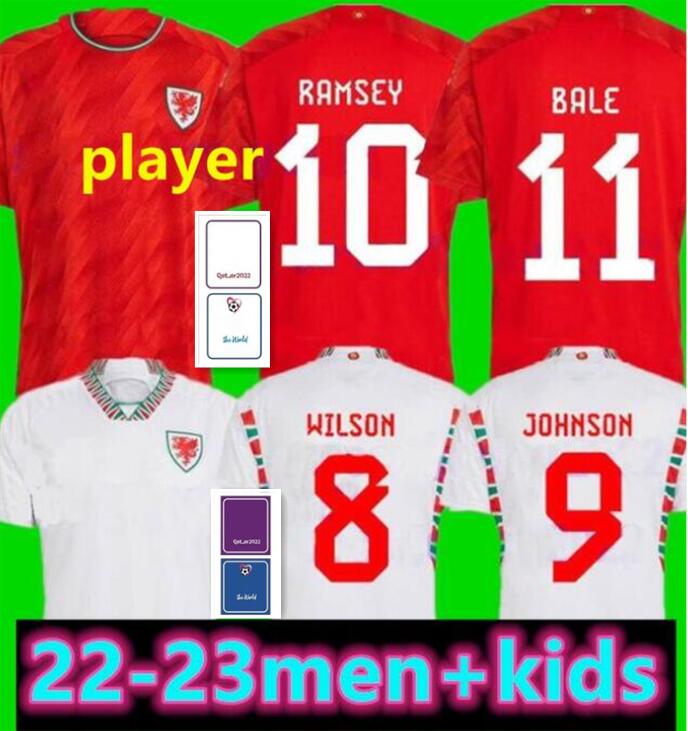 

XXXL 4XL 2022 Wales Soccer Jerseys BALE WILSON ALLEN RAMSEY wes 22 23 world National Team cup Rodon VOKES Home Away Football Shirt Men Women Kids Kits sock Full sets