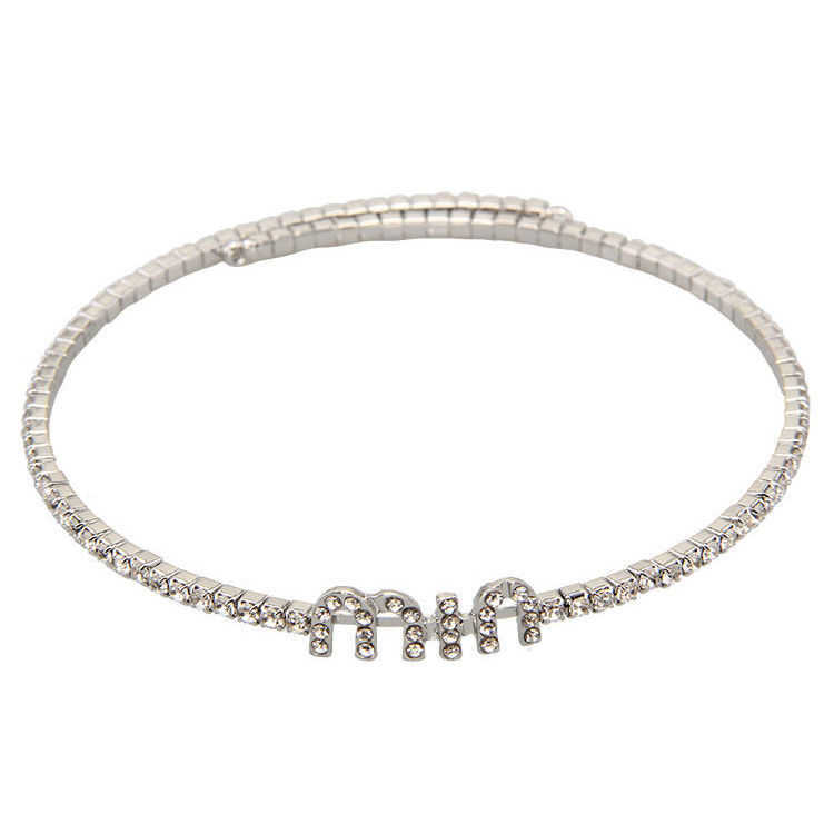 

Designer mius fashion necklaces letter elastic collar; small of choker clavicle chain necklace
