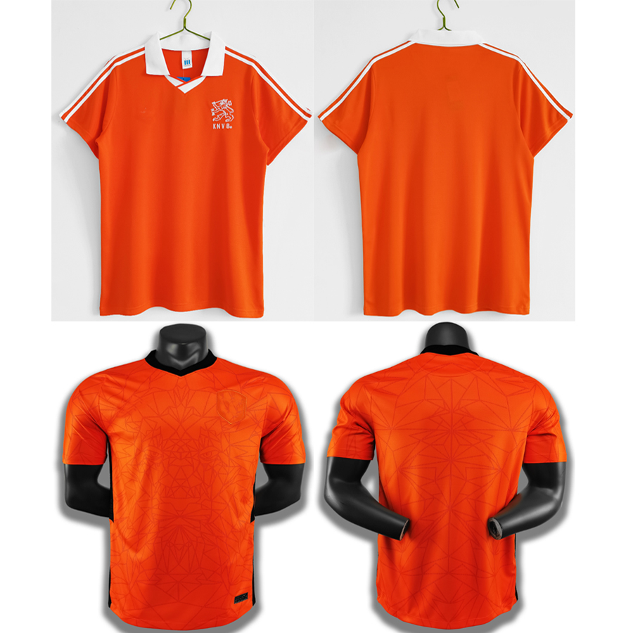 

90 92 retro soccer jerseys hOllaN d BERGKAMP classic Vintage football shirt 2021 men kids uniform Gullit Rijkaard DAVIDS Rijk netHer Land maillot camiseta fans, 2020 2021 orange home jersey kit (holla.