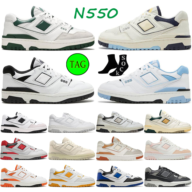 

New running shoes nb N550 White Green 550s Rich Paul Sea Salt Black Burgundy Varsity Gold Syracuse Cream Black Designer trainer Sport Sneakers, #7 cream black