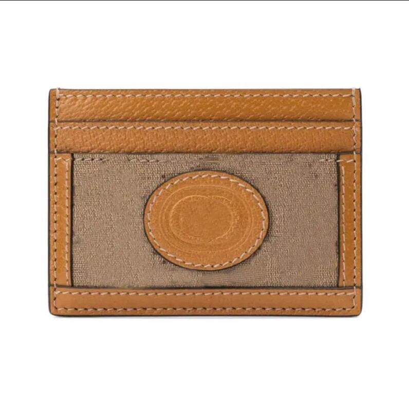 

Designer Card Holders Gu Purse Co-branded Limited Printed Canvas and Leather Card Holder for Men Women, Multi