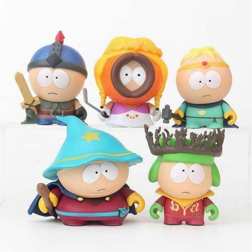 

5pcs South Park Mini Kyle Cartman Kenny Stan Butters Jimmy Action & Figures Toys Figures Dolls210F, Multicolor