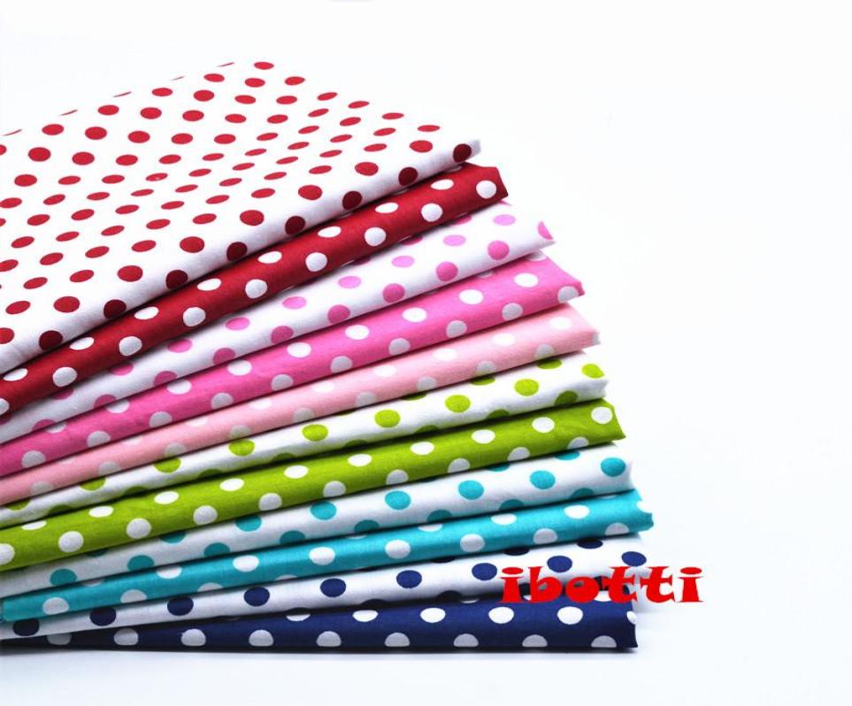 

11pcs 40x50cm Color Dots 100 Cotton Fabric Sewing Tilda Doll Cloth DIY Quilting Patchwork Tissue Textile Felt Telas Costura5359459