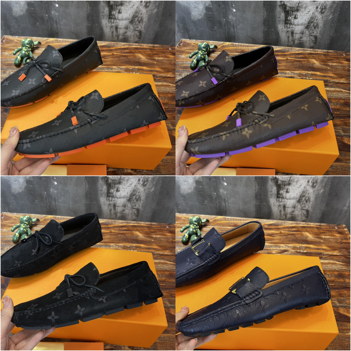 

Major Driver Estate Loafer Shoes Designer Men Arizona Hockenheim Loafers Embossed Fashion Leather Dress Mule Derby Casual Shoe Size 38-45, Color 7