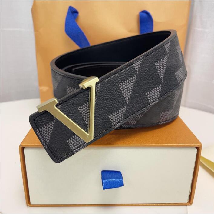 

Fashion buckle genuine leather belt Width 40mm 18 Styles Highly Quality with Box designer men women mens belts AAA208, Belt and box