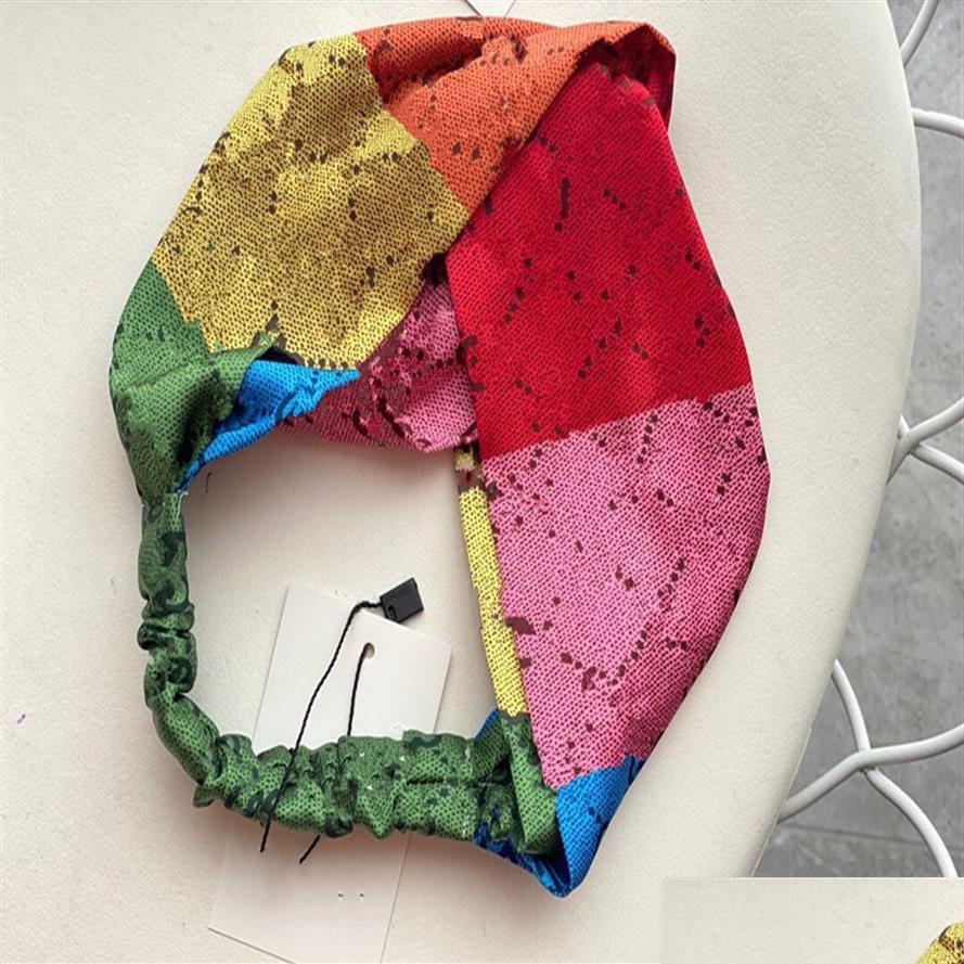 

Headbands Designer Silk Turban Elastic Women Italy Brands Girls Rainbow Colorf Hair Bands Scarf Hairs Accessories Gifts Headwrap227S Dhbso