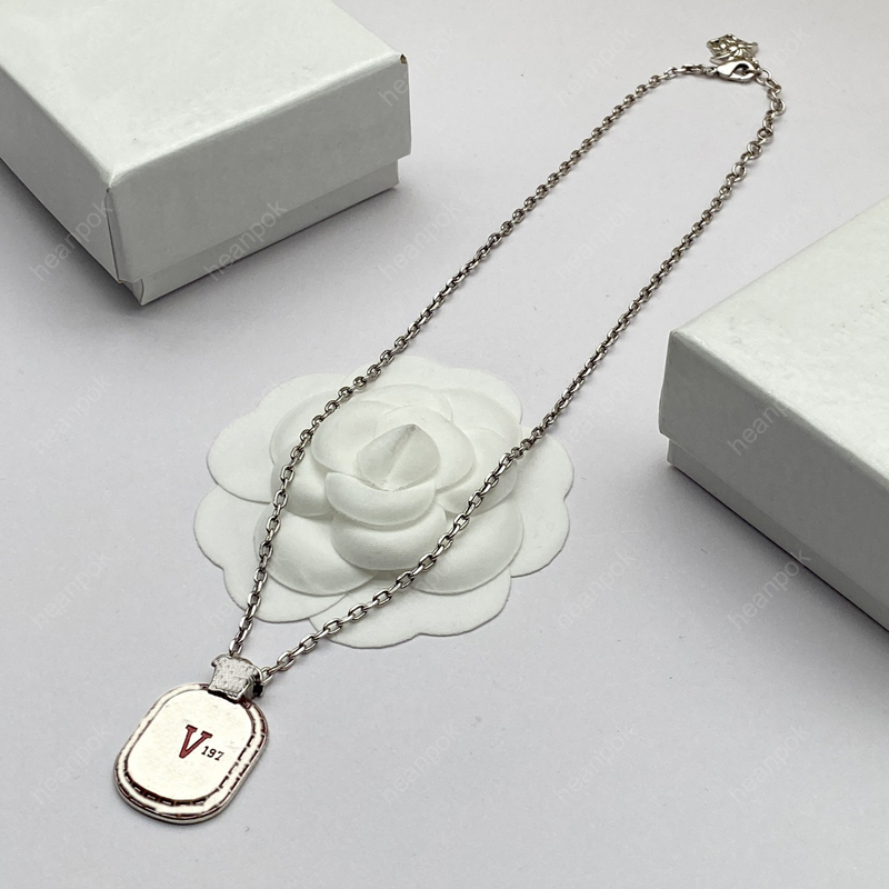 

Men Luxury Necklace Designer Silver Chains Head Necklaces Jewelry Fashion Earrings V Pendant Chain Link Wedding With Box Nice