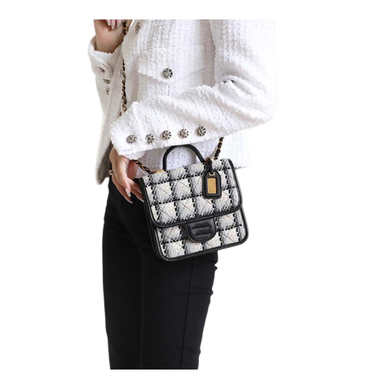 

Designer handbags women famous brands shoulder bag luxury purses fashion crossbody with box Thousand bird check small fragrance simple preferred messenger bag, Black1