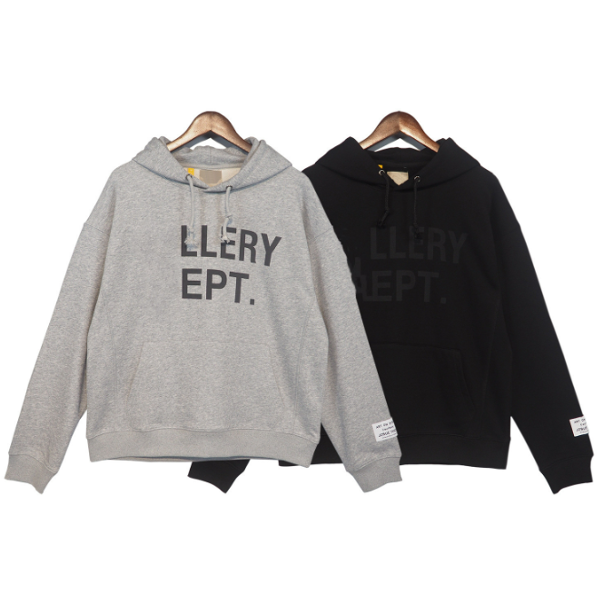 

Autumn Loose Letters Floral Print Long Sleeve Pullover Men' Basic Style Cotton Tide European and American Leisure Hoodie Top, Gray