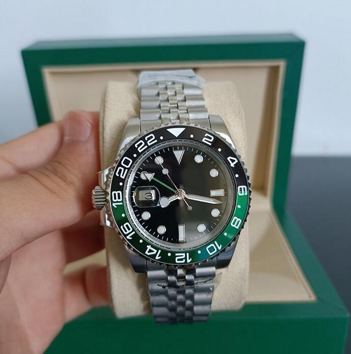 

Mens Watch Left Hand Ceramic 40mm Dial Automatic Movement 904l Stainless Steel Automatic Calendar Sapphire Mirror Classic Luminous Waterproof With Box Gift, 3#