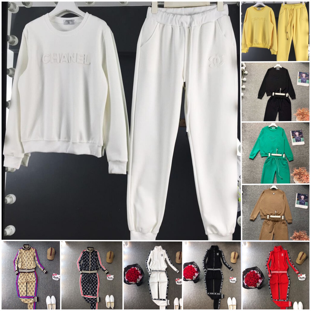Fashion Clothing Dupe tracksuit suits hoodies pants Sweat Autumn Jogger Sportswear Sporting winter tracksuits Color diversity S-L MJ9812-image-828341470