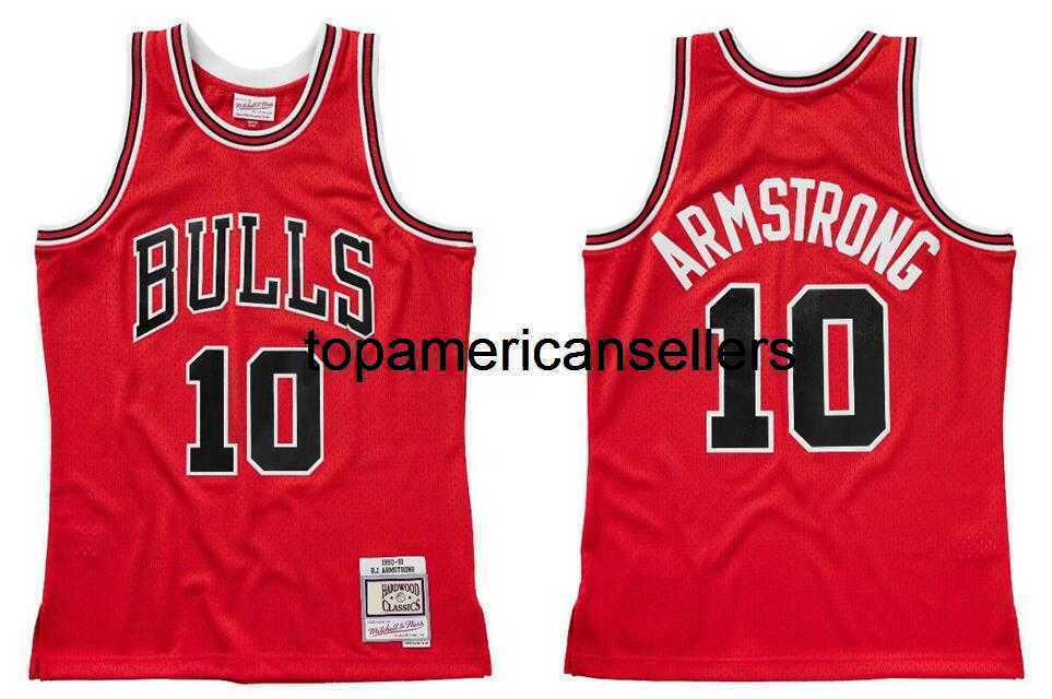 

Stitched BJ Armstrong basketball Jersey S-6XL Mitchell & Ness 1990-91 Mesh Hardwoods Classics retro version Men Women Youth jerseys, Stitched jersey