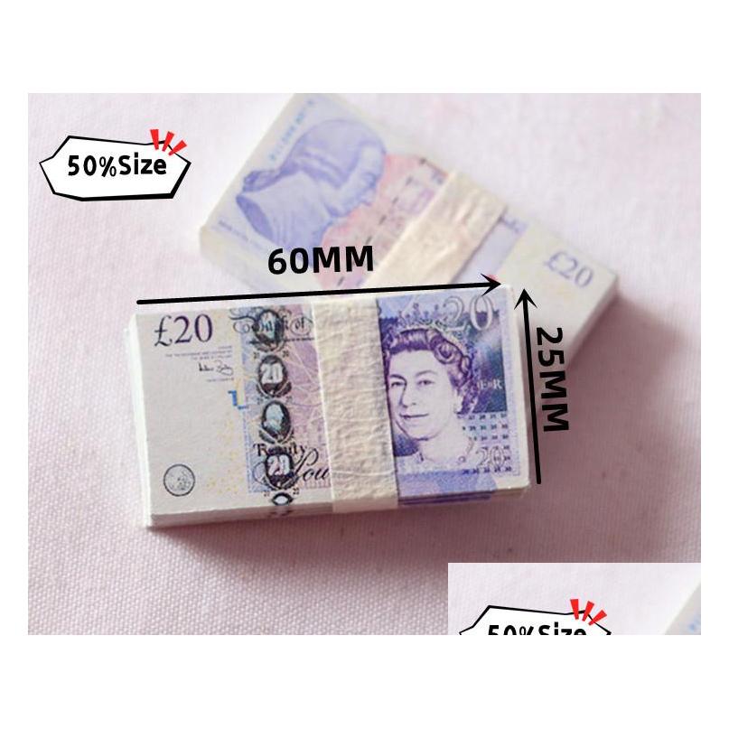 

Novelty Games 50 Size Pound Prop Money Copy Uk Pounds Gbp 100 Notes Extra Bank Strap Movies Play Fake Casino Po Booth Drop Delivery Dhpjn