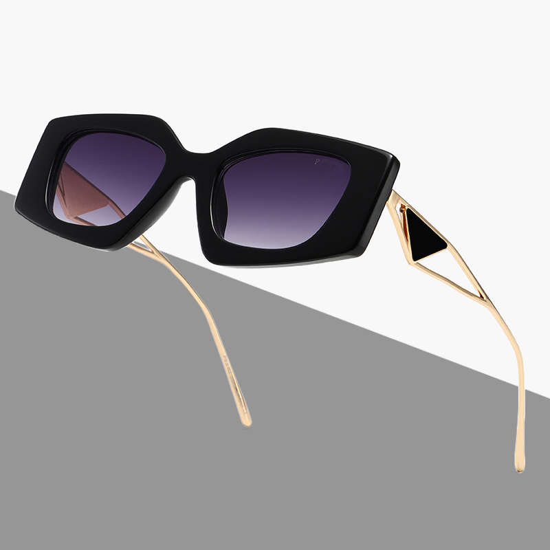 

Classic Designer Letter Sunglasses Metal Triangle Big Frame Eyeglasses Driving Travel Glasses Outdoor Sports Women Men Sun Glasses