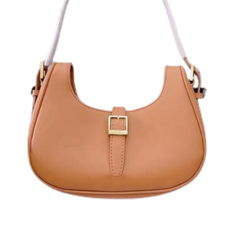 

Original designer bags leather lambskin crossbody shoulder bag hobo hangbag designer high grade handle purse half design brand leathers underarm flap handbag, Brown