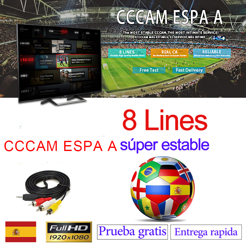 

Outdoor tv Antenna cccam Stable 8 Lines Cable V8X V9 V9X Nova Enigma2 lines Television Clines