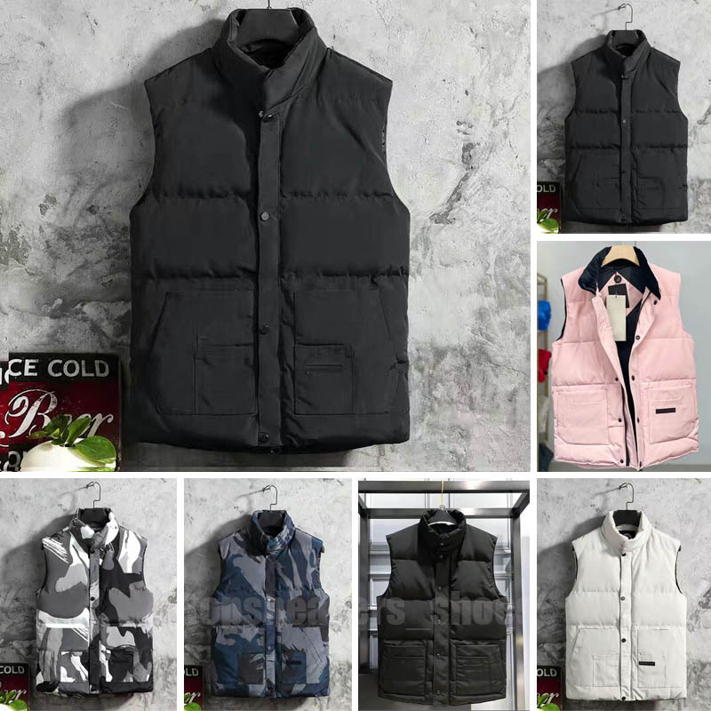 

Luxury Down Canada/US style vest Jacket' Canadian Style Mens Designer Jacket coat Men And Women High Quality Winter Men' Warm Vest' M/L/XL/XXL, Color 1