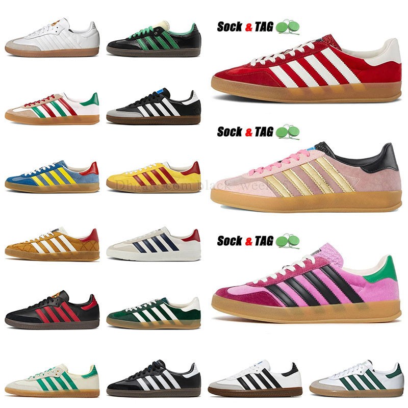 

Top quality gazelle designer shoes luxury mens womens designer sneakers top low pink velvet navy blue multicolor red green suede leather gold platforms trainer, A12