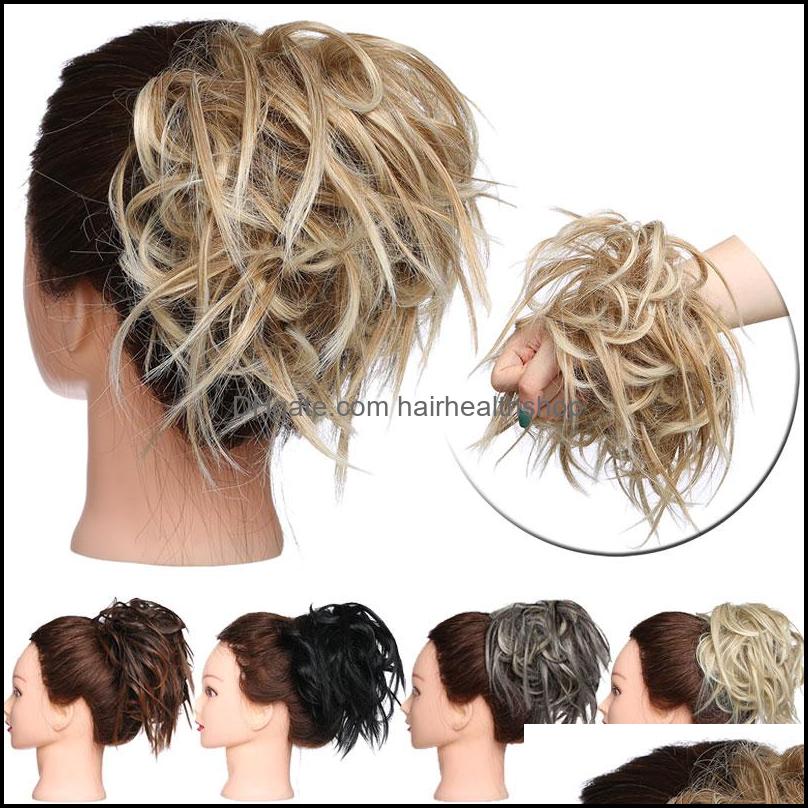 

Chignons New Messy Scrunchie Chignon Hair Bun Straight Elastic Band Updo Hairpiece Synthetic Extension For Women Drop Delivery Produ Dhnpd, See picture