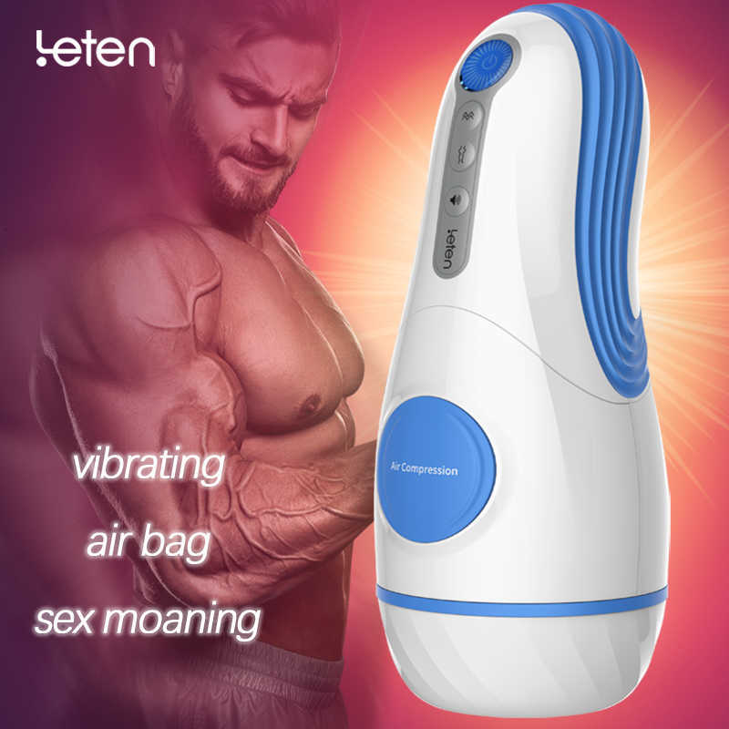 Vibrator Leten Automatic Hip Vaginal Male Masturbator Vibrating Suck y Moan 3 Feature Machine Vibration Adult Sex Toys for Men
