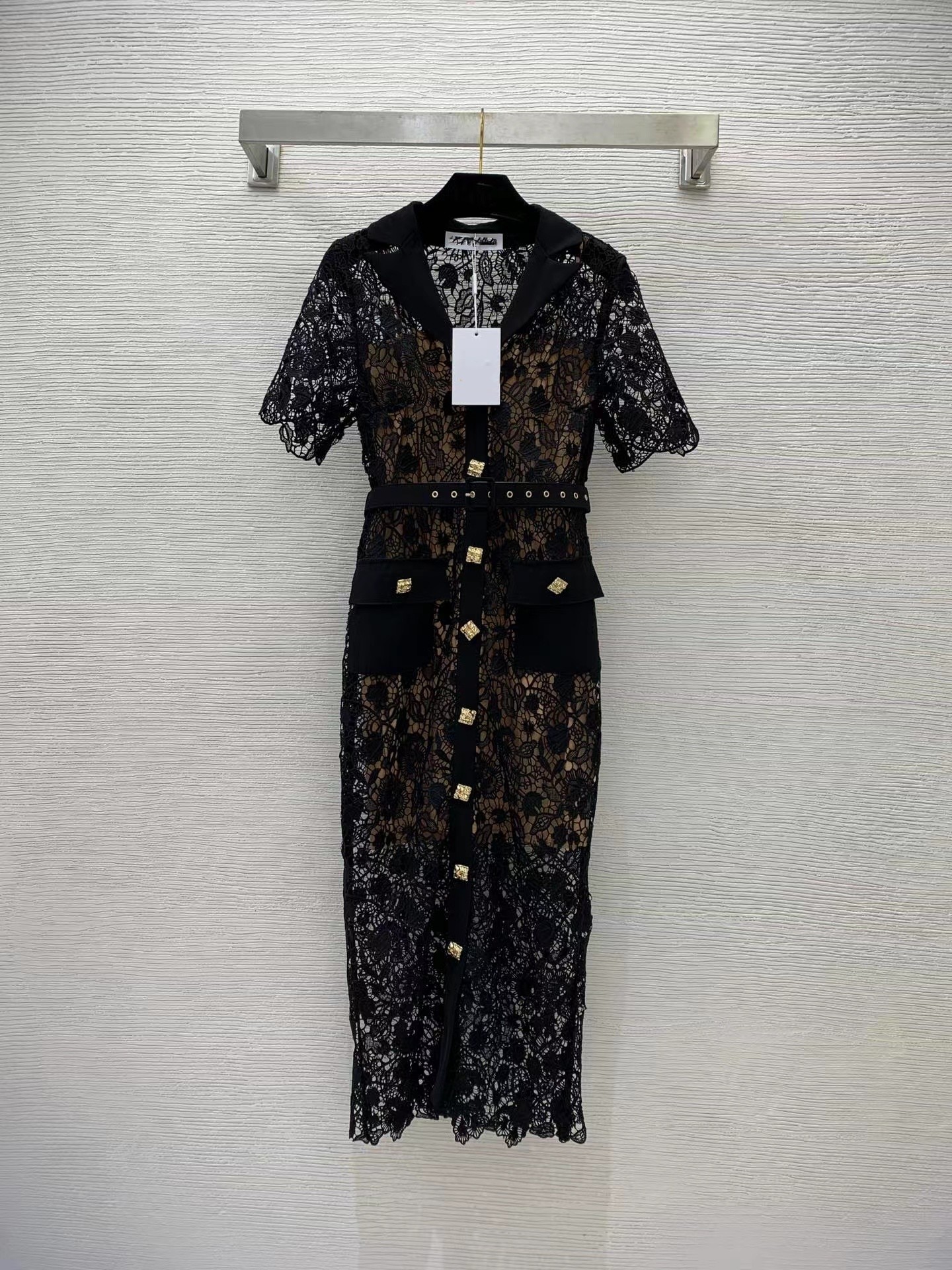 

street style dresses 2023 new spring summer lapel neck short sleeve fashion milan runway dress designer brand same style womens 12144, Customize