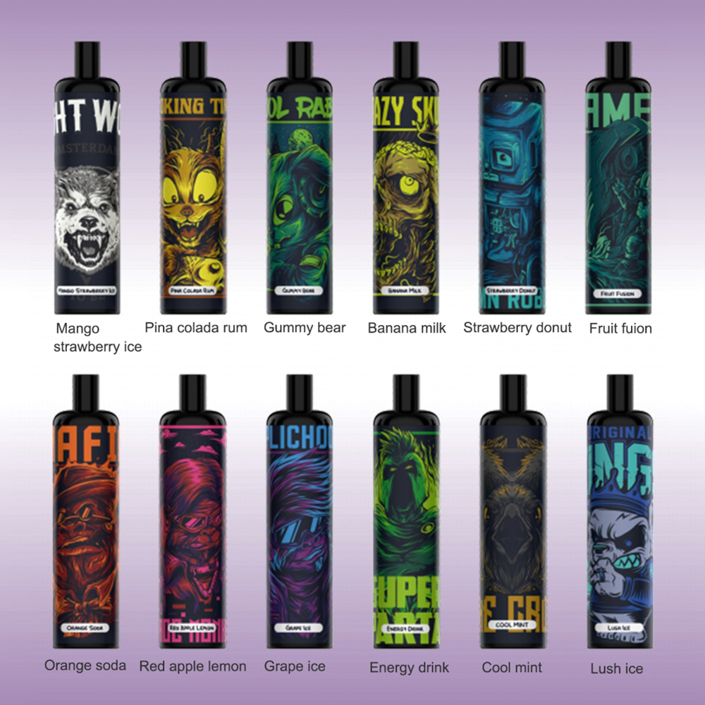 

original disposable vapes kk energy 5000 puff 12 flavors vape mesh coil prefilled 12ml pod 12 colors rechargeable battery e cigarette vaporizer pen vs bc5000 puffs