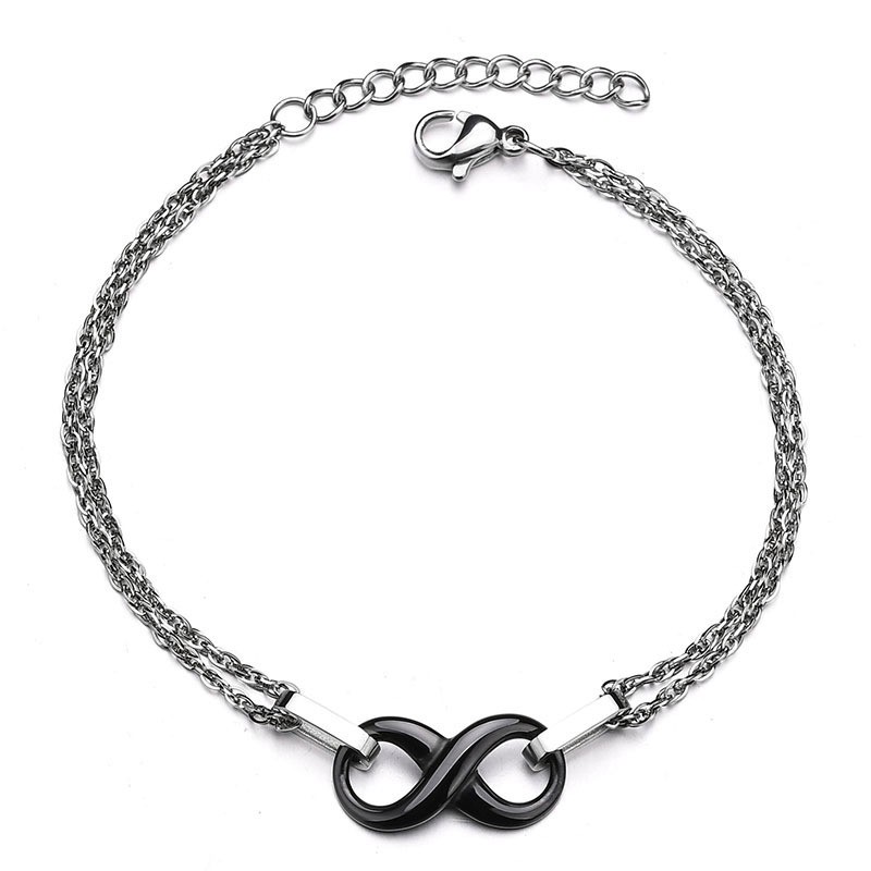 

h bangle channel jewelry bracelet designer charms men chain forever bracelets for women fashion lucky figure 8 multi-layer ceramic stainless steel ladies bracelets