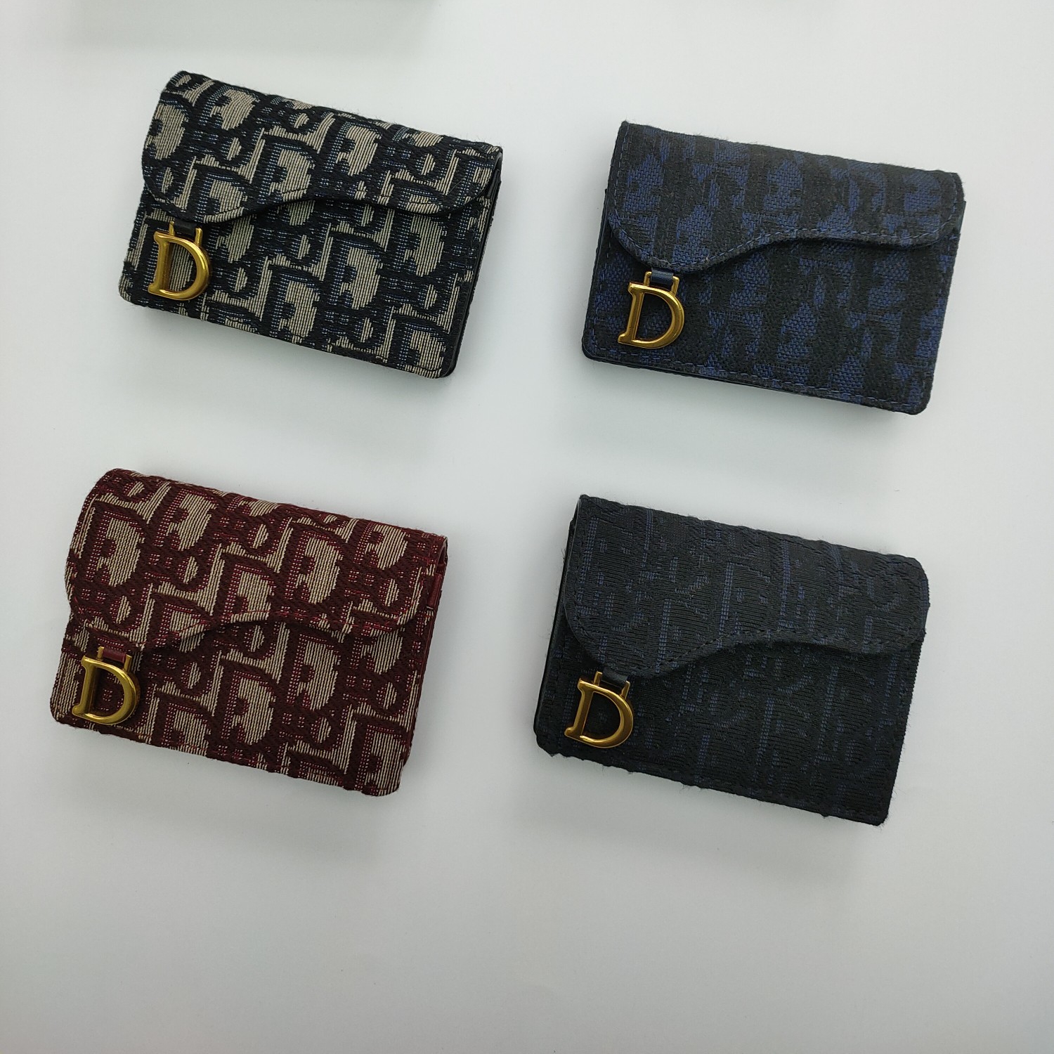 

famous printing embroidery cardholder women card holders designer leather canvas luxury printing retro wallet Mini Bank Card bag Card holders zero wallet