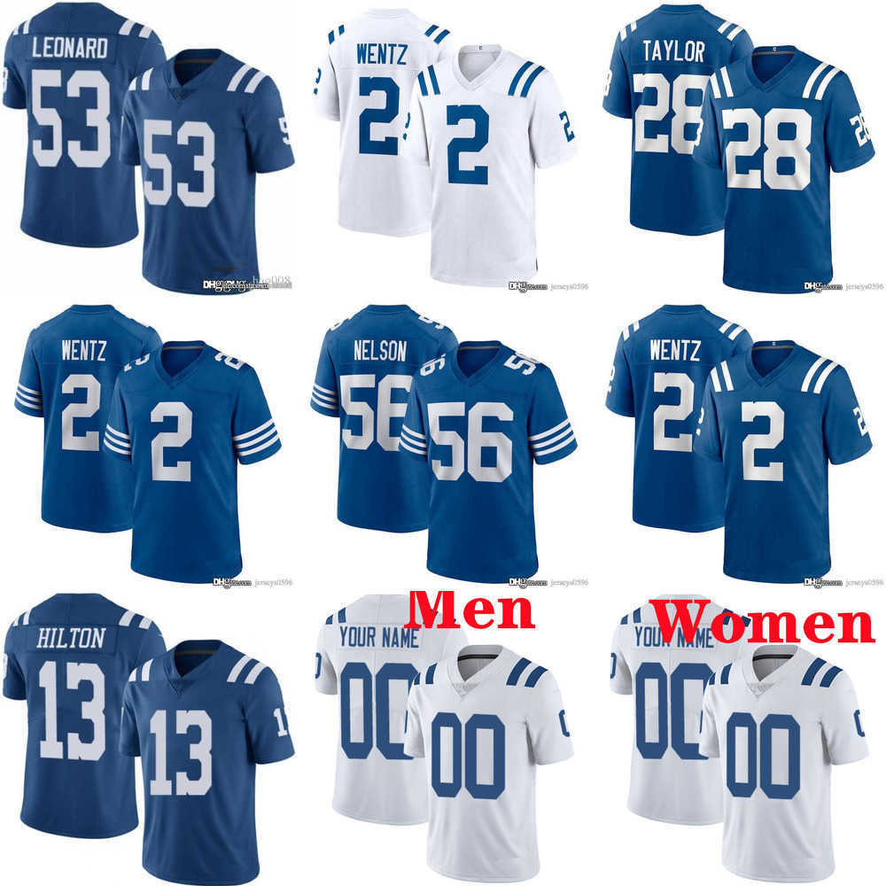 

5 Anthony Richardson Football Jerseys Blue Men women youth Indianapolis''Colts''jersey 53 Darius Leonar 2 Matt Ryan 28 Jonathan Taylor 56 Quenton Nelson, Color