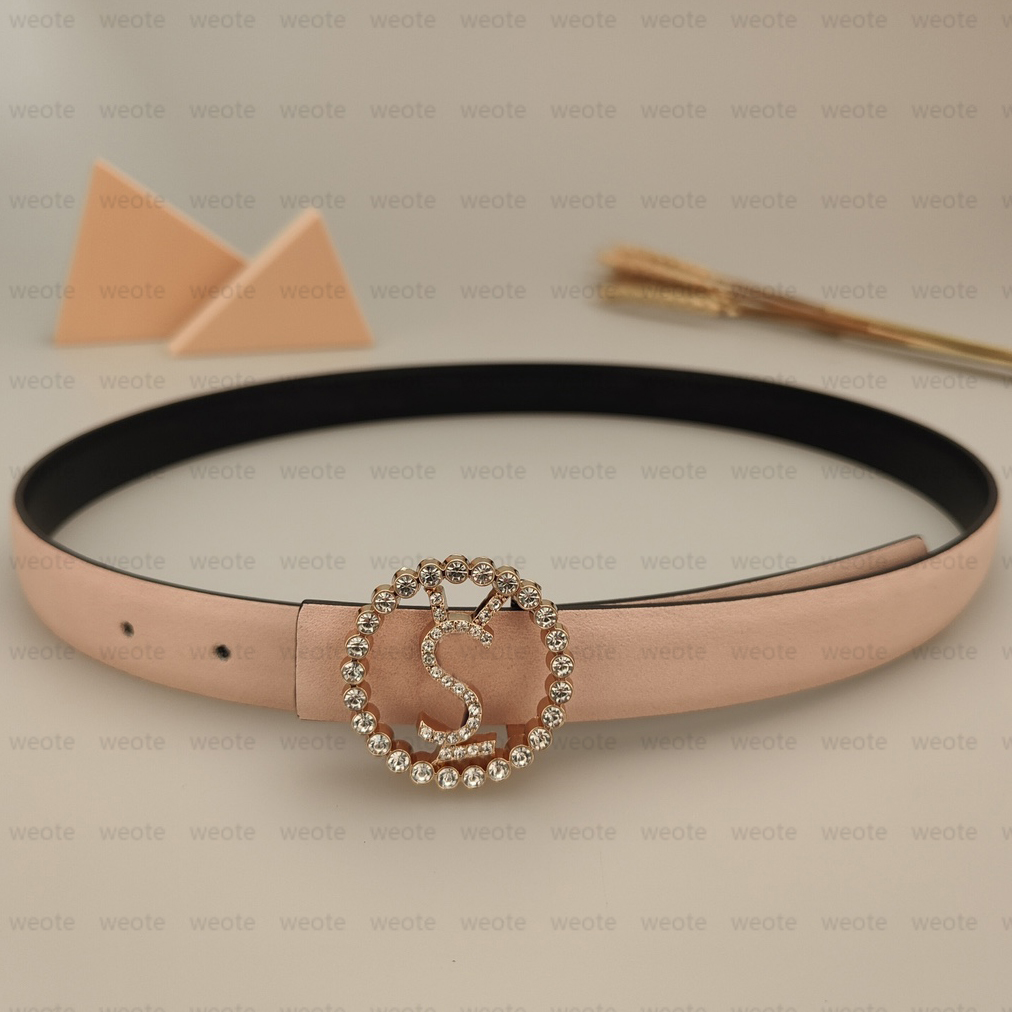

Fashion Designer Belts For Women Genuine Leather Cintura Belt Width 25mm Womens Diamond Y Smooth Buckle Ceinture Pink Waistband Luxe, Black